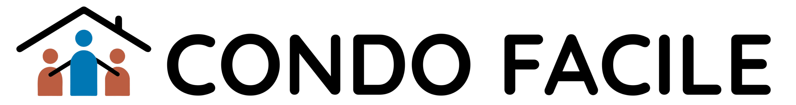 Logo Condo Facile orizzontale nero | Amministratore condominio Roma